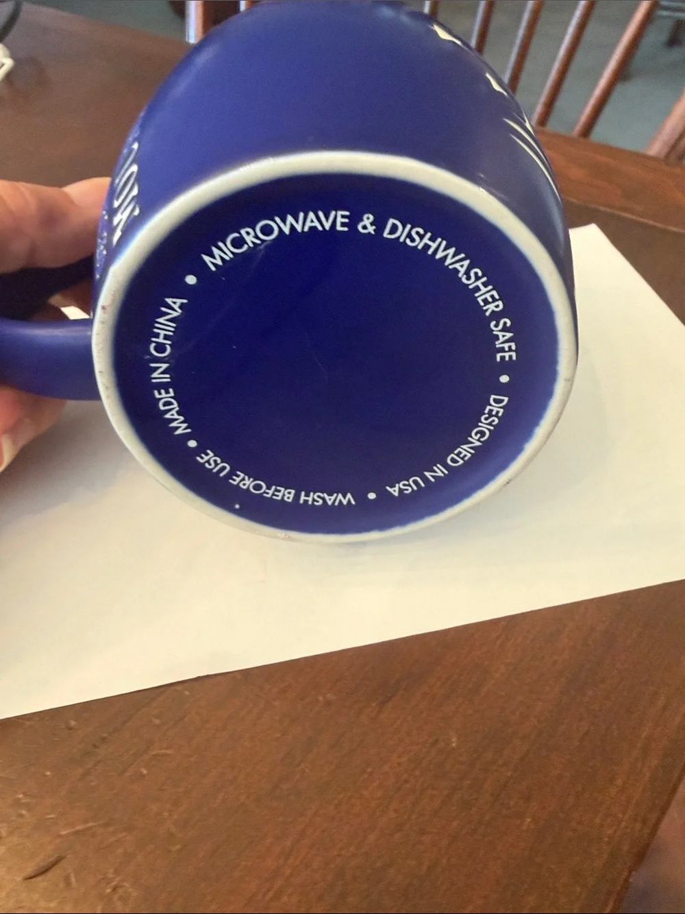 George Washington Mount Vernon Blue and White Scenic Ceramic Mug made in USA